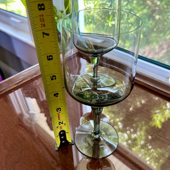 Orrefors Rhapsody Mid Century Smoke Crystal Water Glasses Wine Glasses set of 2 - Picture 7 of 9